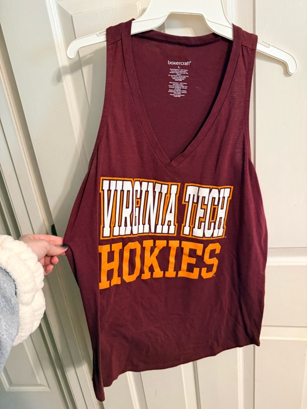 Virginia Tech Maroon Graphic Tee with White Logo